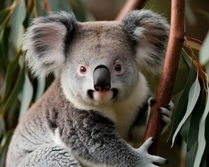 Obraz premium Tree Hugger: A Cute Koala in its Natural Habitat