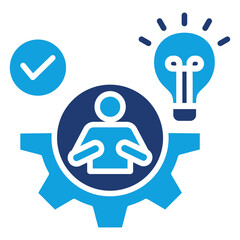 Competency Flat Blue Icon