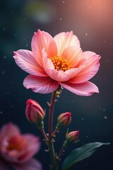 Single flower with delicate texture and light, flowers, petals, colorful flowers