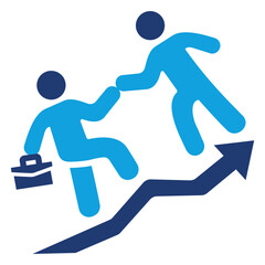 Support Flat Blue Icon