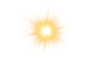 Magical Light Starburst PNG Golden Glow Explosion for Abstract and Fantasy Projects