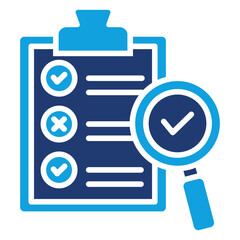 Evaluation Flat Blue Icon