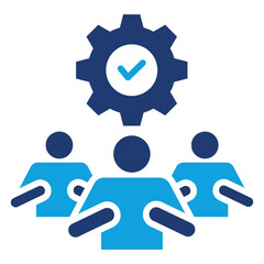 Staffing Flat Blue Icon