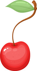 Cherry fruit clipart design illustration