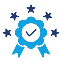 Reward Flat Blue Icon