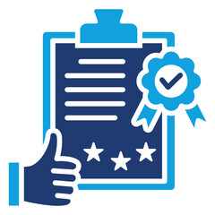 Successful Project Flat Blue Icon