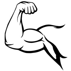 Strong Muscular Arm Flexing Bicep, Strength, Testosterone, Bodybuilding, Fitness, Workout, Sports Nutrition, Protein and Carbohydrates Power, Athletic Performance, Muscle Growth
