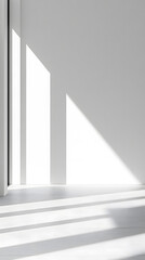 Obraz premium Calm minimalist spaces the art of light and shadow in interior photography