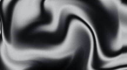 Modern black white wave motion abstract background, spectrum white color, noisy energy texture, black dark backdrop, wide banner, minimal, design