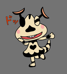 a very cute female monster