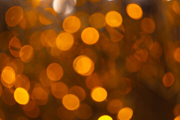 beautiful garlands in the evening on the street