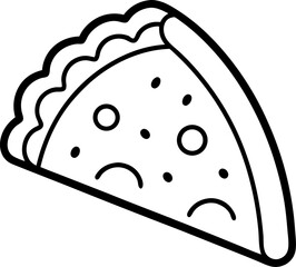 Calzone Icon on Transparent Background