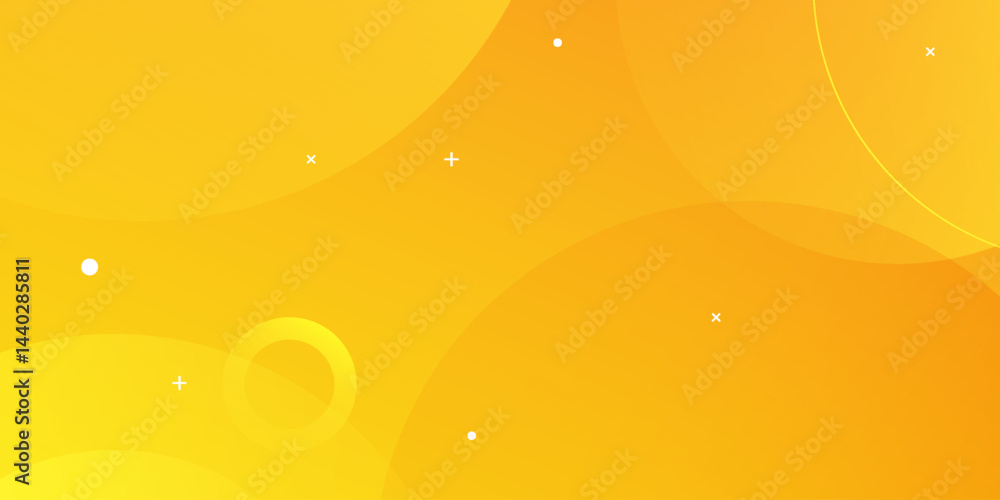 Canvas Prints fluid yellow gradient shapes composition. for presentation design. vermilion base for website, print