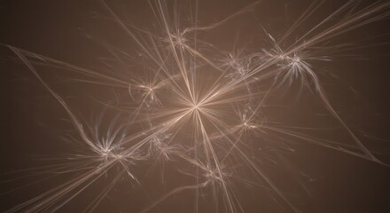 Obraz premium Abstract Brown Fractal Pattern Background With Glowing Lines And Sparkle Texture
