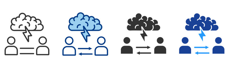 Brainstorm Icon Multiple Style Vector Collection 