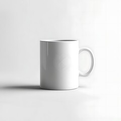Obraz premium White Mug Mockup with Clean Background.