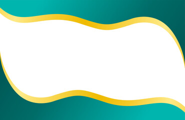 Teal and Gold Wave Borders for Certificate Frames