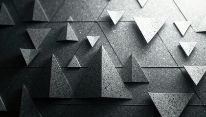 Subtle repeating triangle motif, monochrome gray scale, pattern, surface, graphic