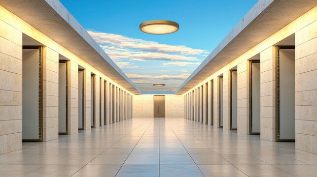 Large secure server facility with clean facade, modern data infrastructure