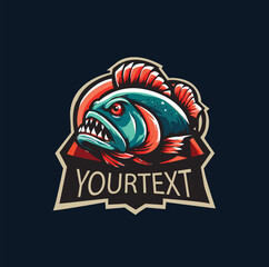 Obraz premium Piranha logo