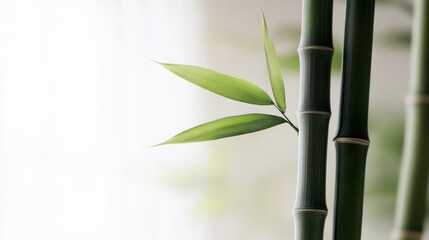 Zen Bamboo stalks and graceful leaves provide a sense of tranquility and peace