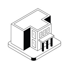 Get your hands on this isometric icon of art gallery