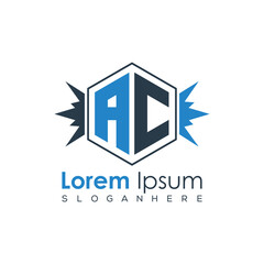 Modern Latter Luxury Monogram Logo with Royal Crown and Polygon Frame