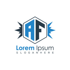 Modern Latter Luxury Monogram Logo with Royal Crown and Polygon Frame