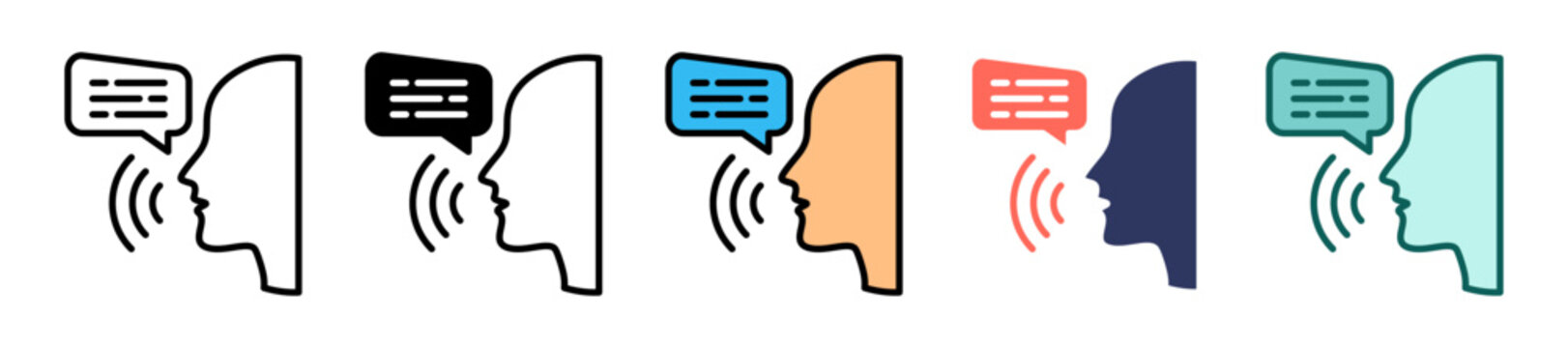 Speech multiple icon
