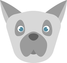 Dog head clipart design illustration