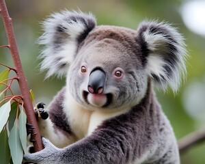 Obraz premium Tree Hugger: A Cute Koala in its Natural Habitat