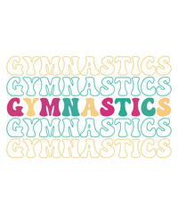 GYMNASTICS Groovy SVG, Bundle, hippie svg, aesthetic svg, inspirational svg, motivational svg, trendy svg, retro svg, svg files wavy text