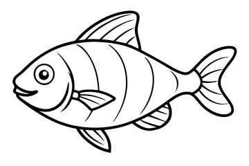 Minimalist Piranha Vector