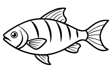 Minimalist Piranha Vector