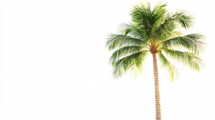 Stunning Palm Tree Isolated on White Background Perfect for Tropical Designs