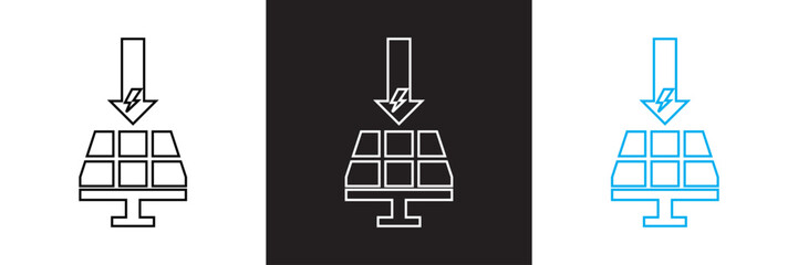 Electricity and energy icon. Vector for websites, mobile interfaces, presentations, banner, visual branding etc. Vector illustration. isolated on white and black background. EPS 10