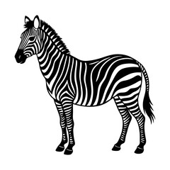 Download Zebra And  Silhouette Vector Illustration  Svg File For Design.