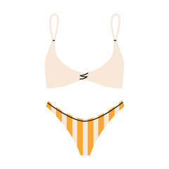 Modern separate striped swimsuit