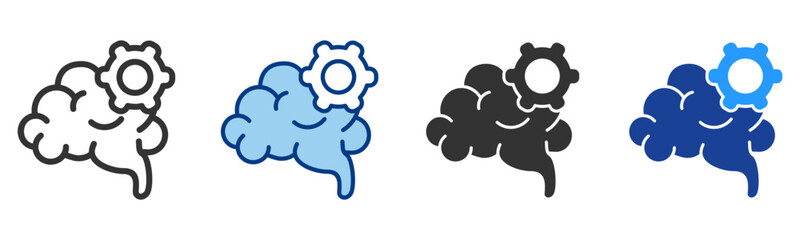 Critical Thinking Icon Multiple Style Vector Collection 