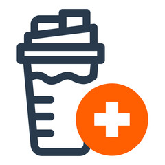 Obraz premium Protein Shake Bottle for Fitness Nutrition