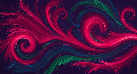 Abstract Flowing Lines with Vivid Colors and Dynamic Swirls