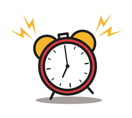 鳴っている目覚まし時計のピクトグラム