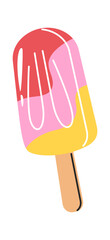 Ice-cream beach snack hand drawn
