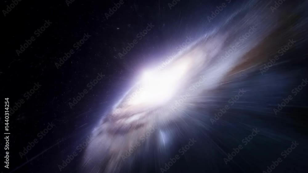 Aufkleber an abstract visualization of a galaxy with vibrant light bursts and ethereal colors, creating a sens