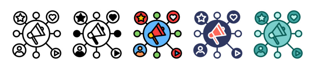 Viral Marketing line icon