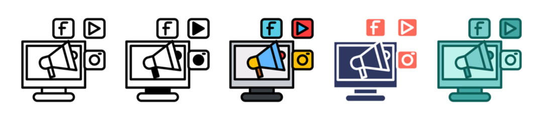 Advertising line icon