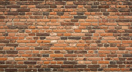Fototapeta premium Detailed Brick Wall Texture Background in Red and Brown Tones