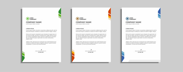 modern corporate letterhead template design