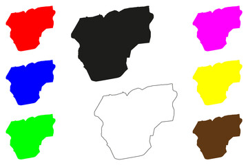 Morena city (Republic of India, State of Madhya Pradesh) map vector illustration, scribble sketch Morena map