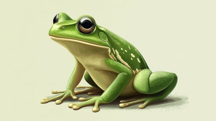 Obraz premium Green frog illustration
